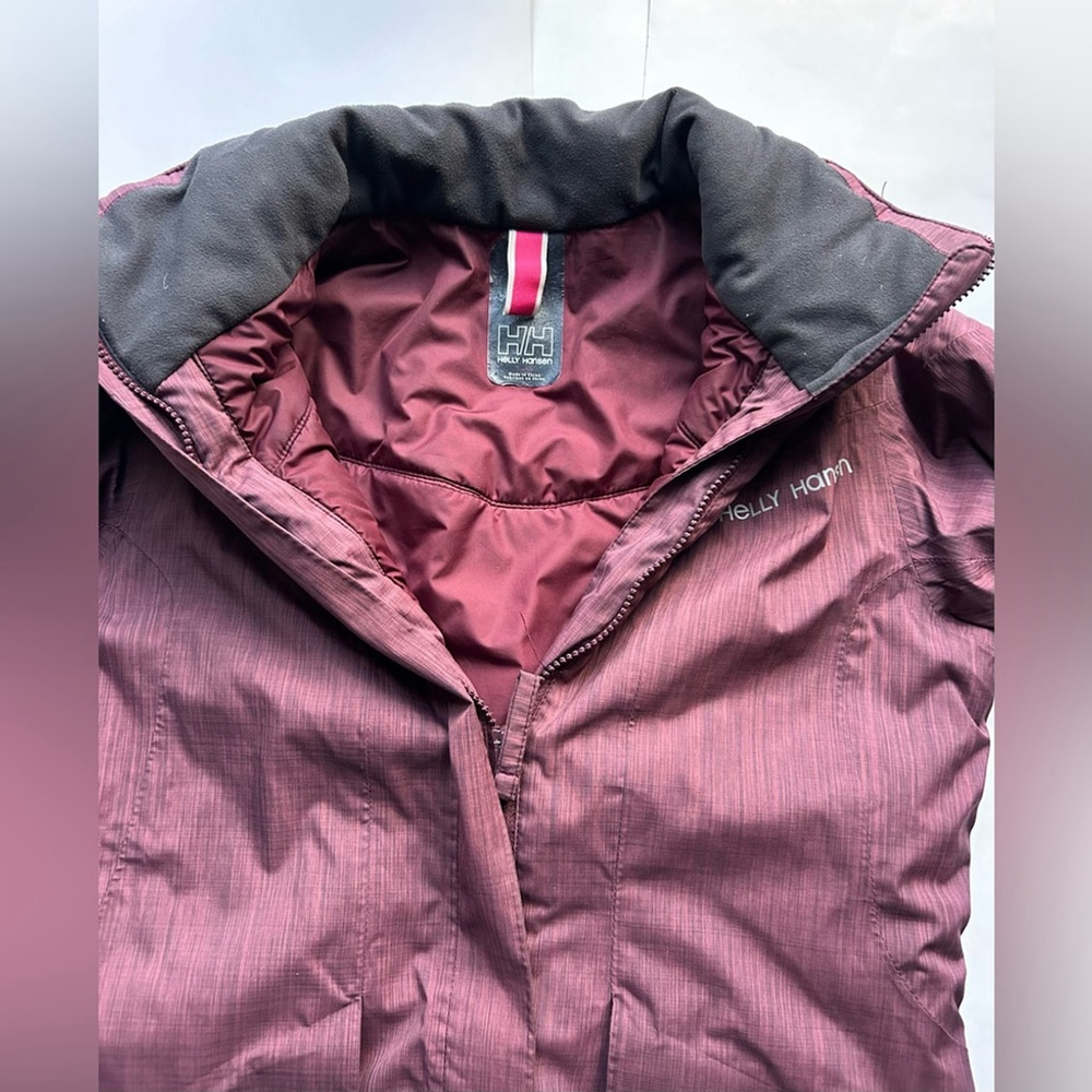 Helly Hansen Hilton Women's Winter Jacket small plum purple puffer warm parka - Picture 9 of 10